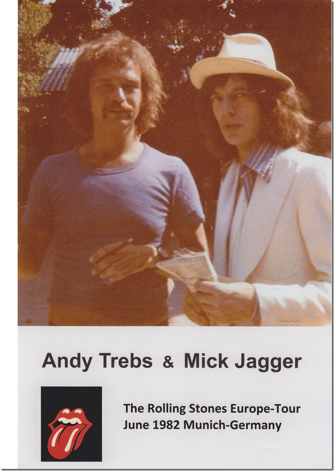 Mick Jagger & Andy Trebs 1982